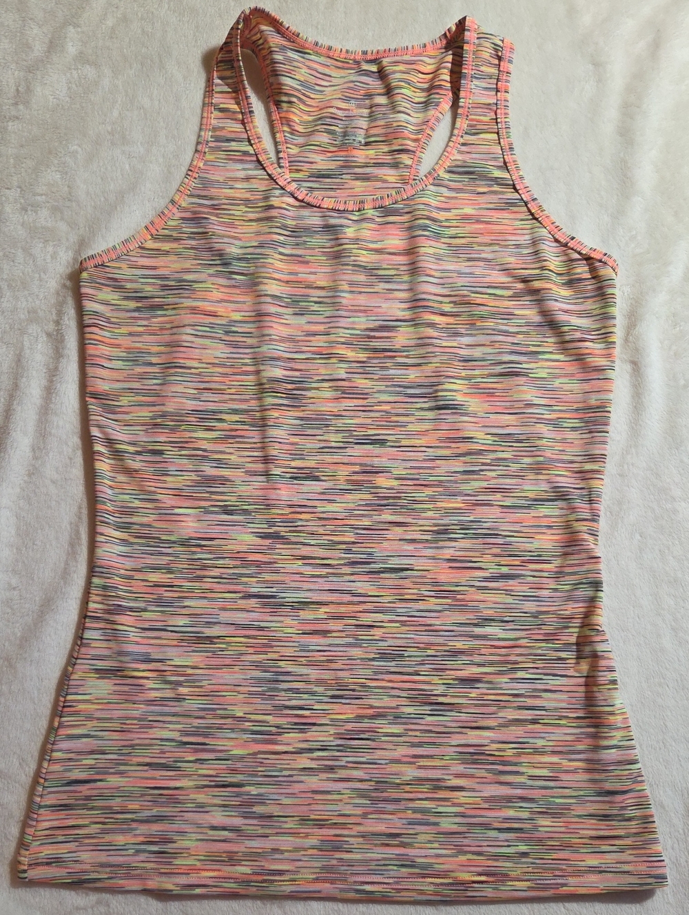 Sweaty Betty Multicolor Space-Dye Tank Top — Pink, Yellow, Gray